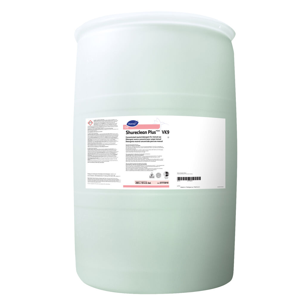 Diverclean Shureclean Plus VK9, 55gal - Concentrated Neutral Detergent for Manual Use